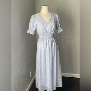 Tea n Rose Light Blue Textured Dress Sz small